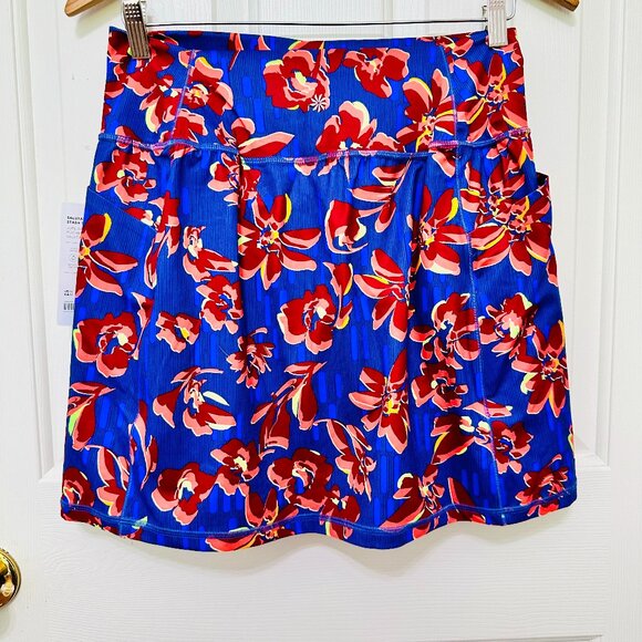 ATHLETA SALUTATION STASH FLORAL 16 1/2" SKORT GOLF SKIRT WITH UNDER SHORT - Picture 2 of 8